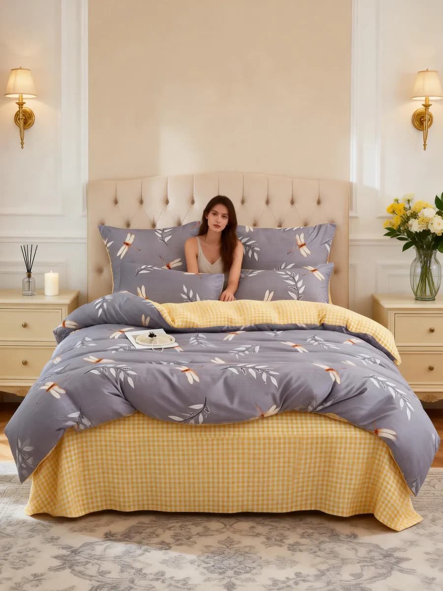 Постельное белье 2 спальное Сатин A-018