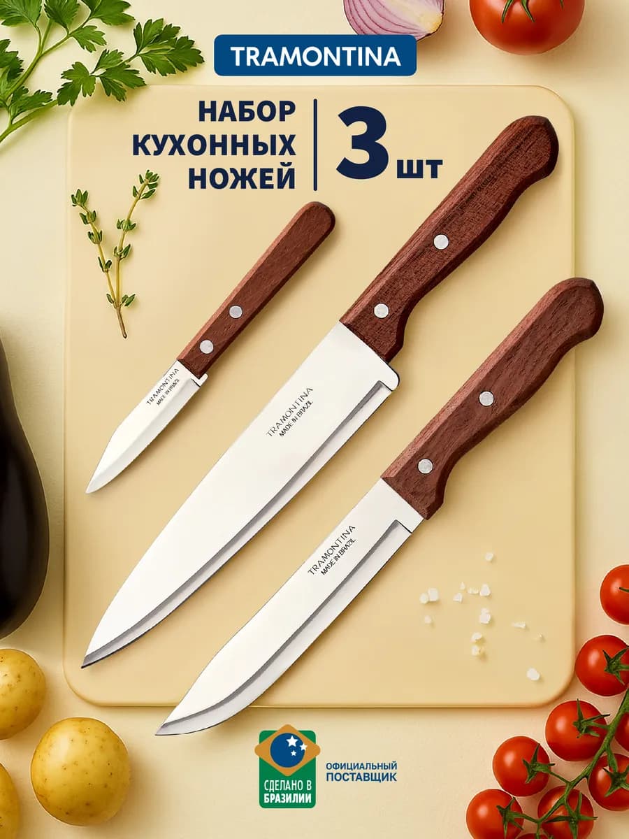 Набор ножей кухонных 3 предмета