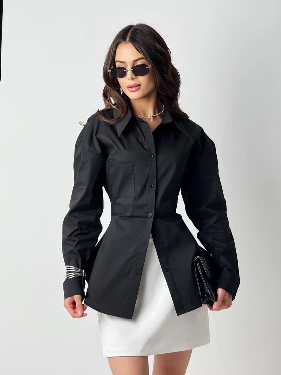 рубашка приталенная офис