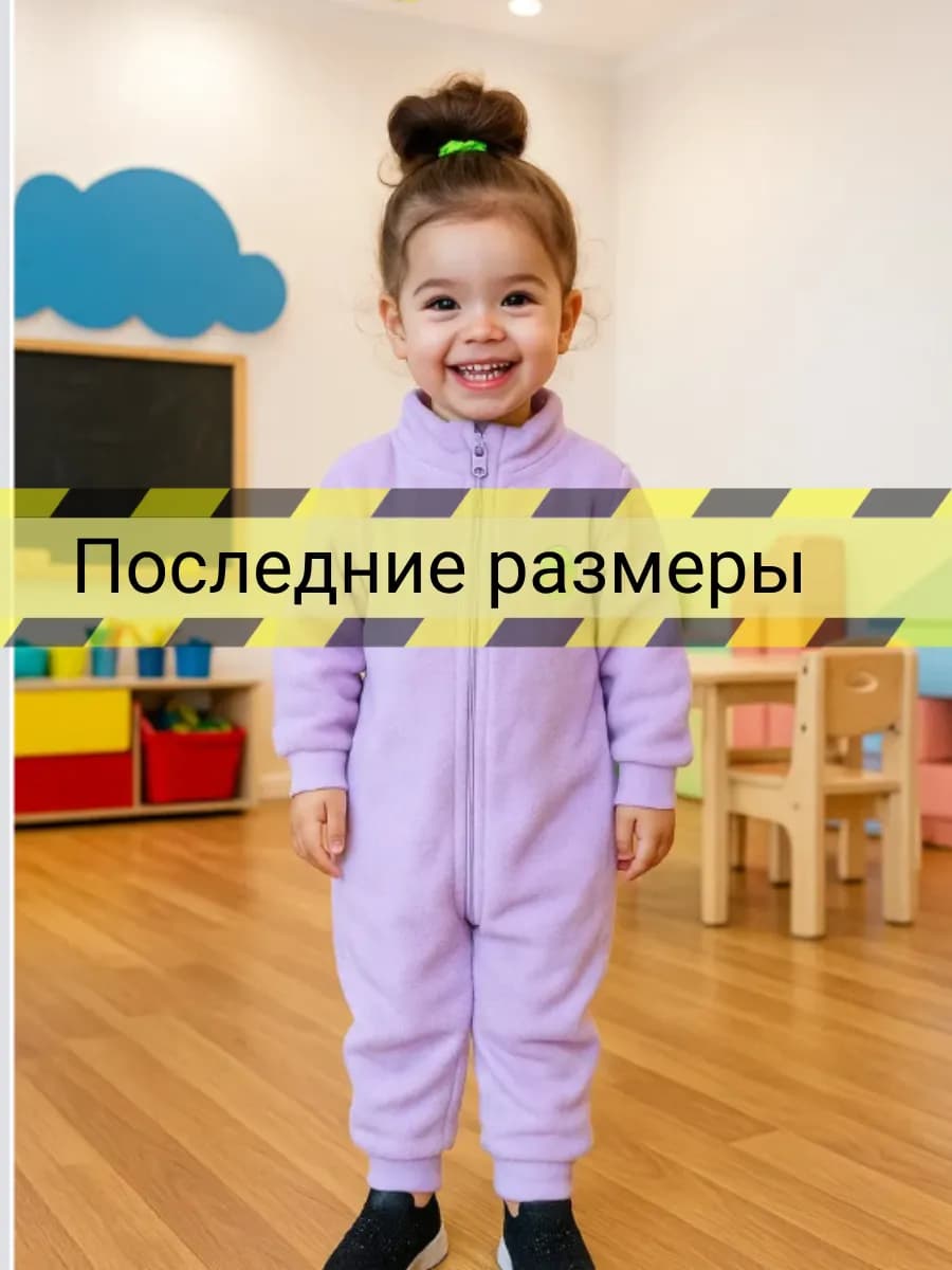 Флисовый комбинезон для девочки поддева