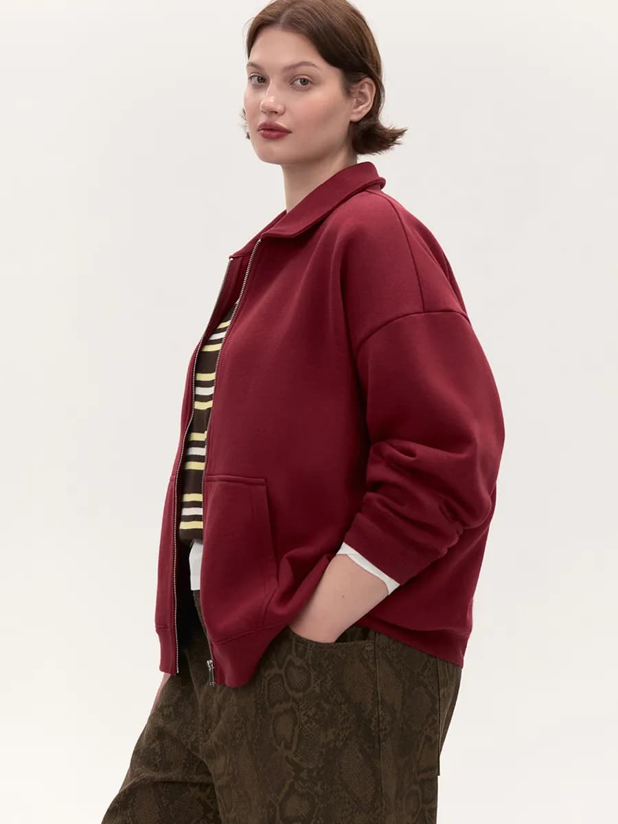 PLUS SIZE Толстовка на молнии больших размеров