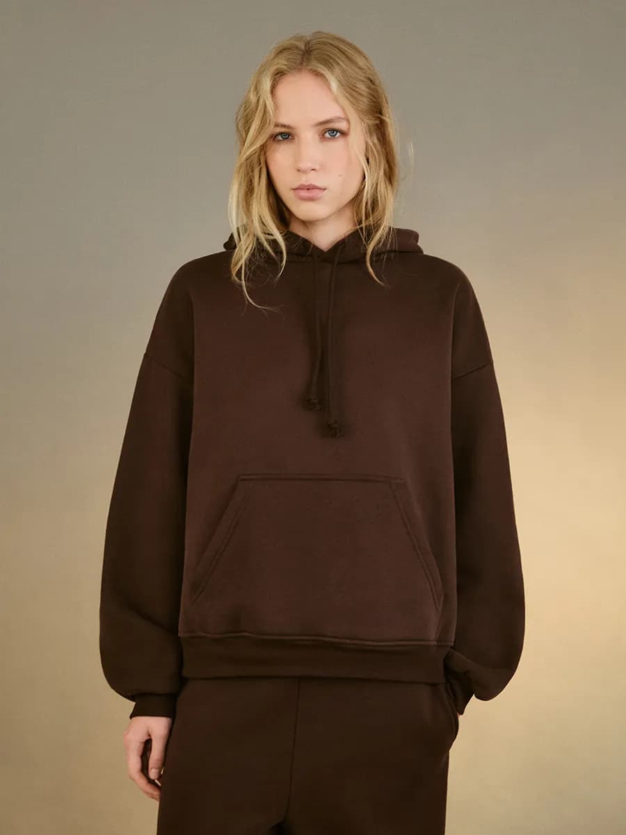 Худи оверсайз утепленная с капюшоном