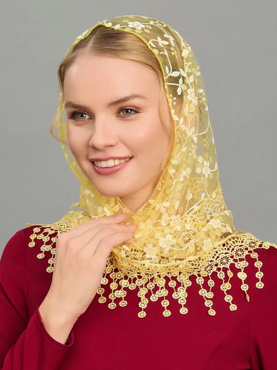 Платок на голову для храма на шею в церковь