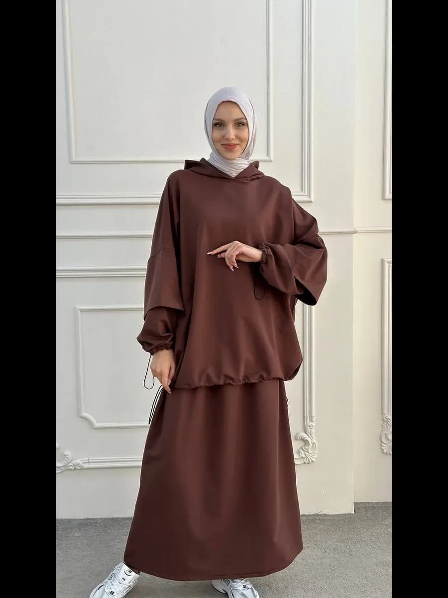 Мусульманская одежда для женщин спортивный костюм с юбкой