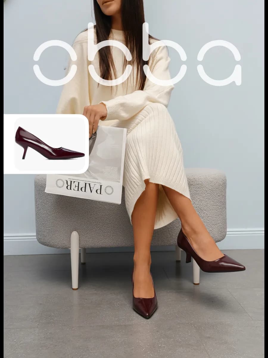 Туфли лодочки на низком каблуке