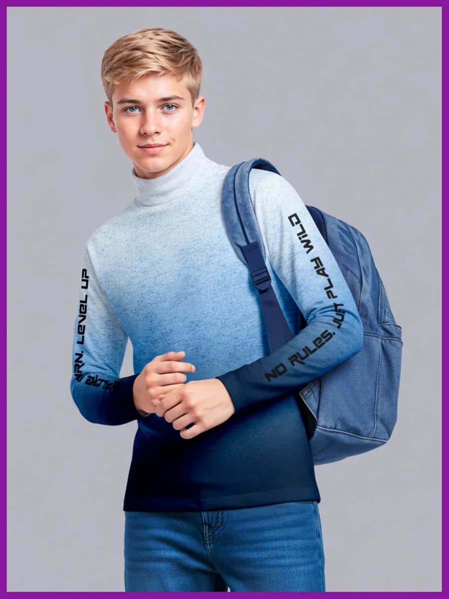 Водолазка для мальчика школьная с горлом