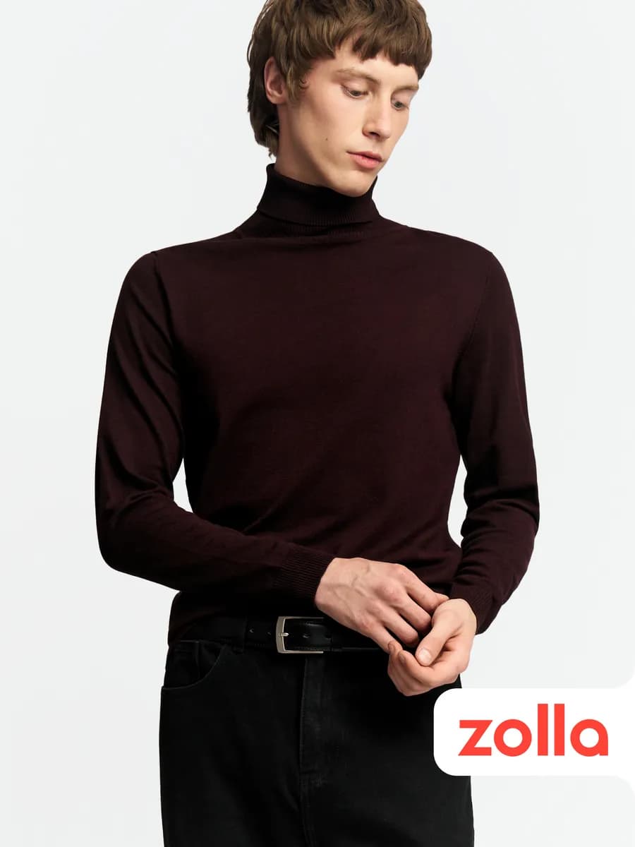 Тонкая мужская водолазка с горлом