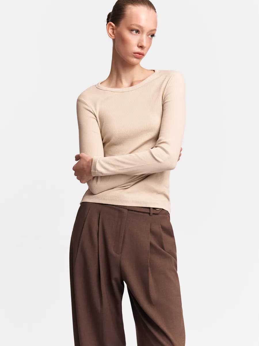 Женский лонгслив из хлопка