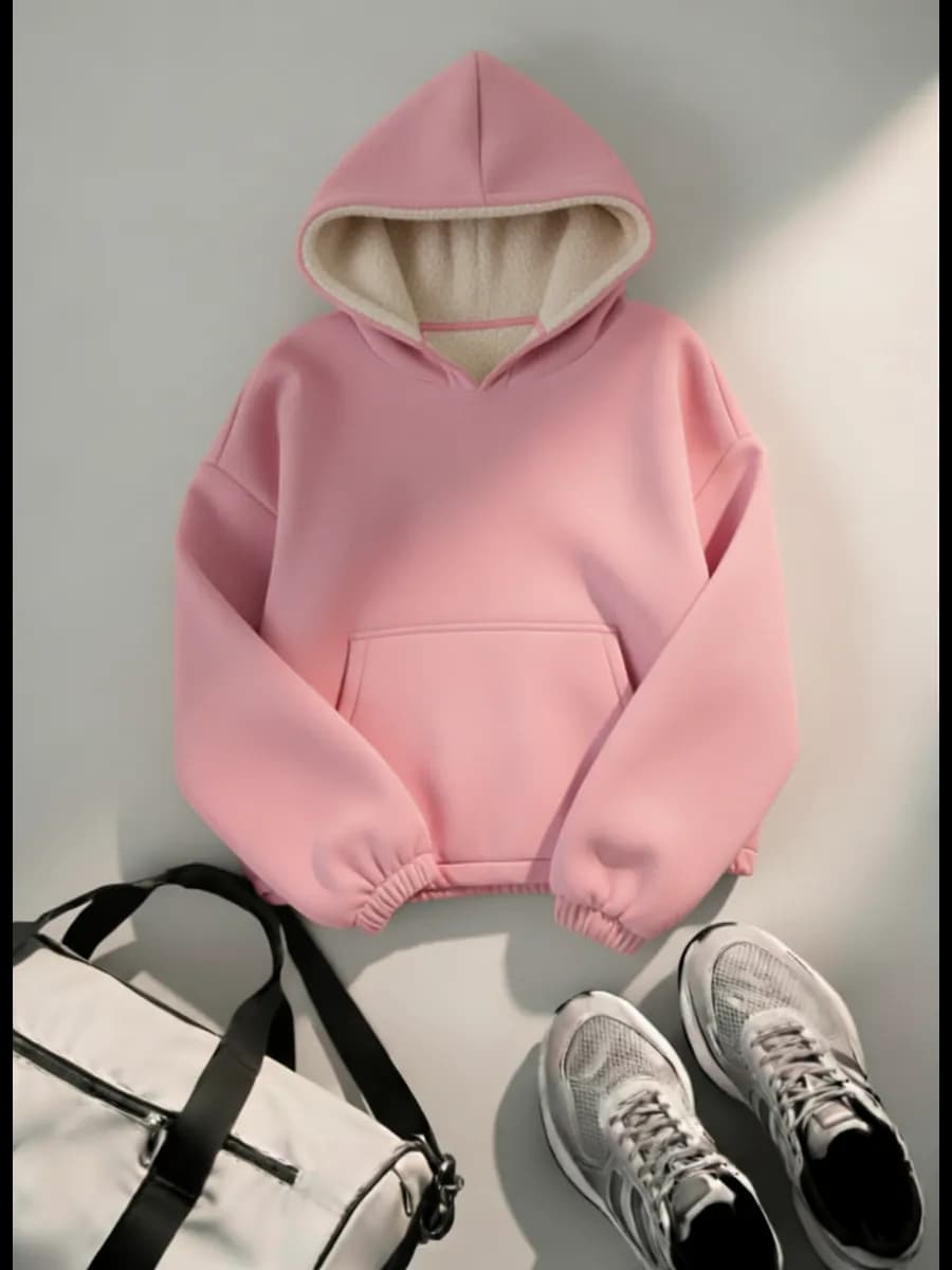 Худи оверсайз с капюшоном теплое с начесом