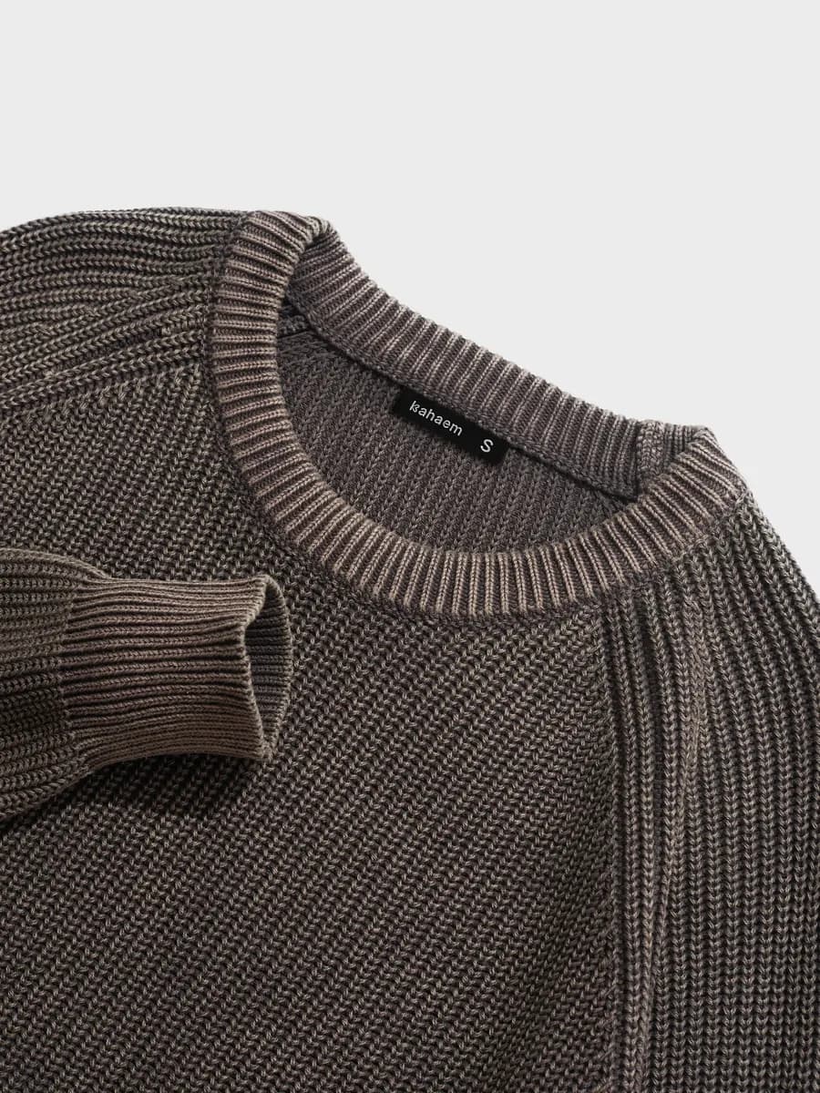 Свитер оверсайз теплый вязаный