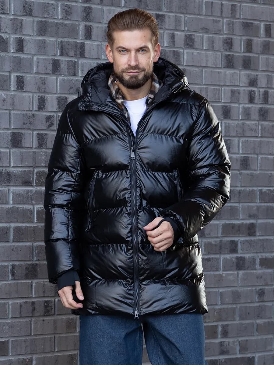 Пуховик зимний с капюшоном куртка