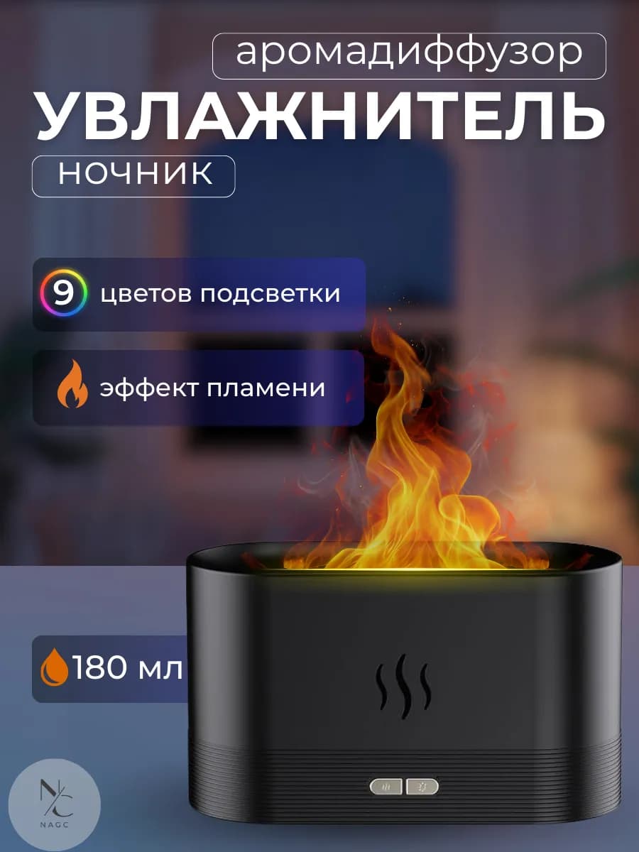 Увлажнитель воздуха аромадиффузор ночник 3в1