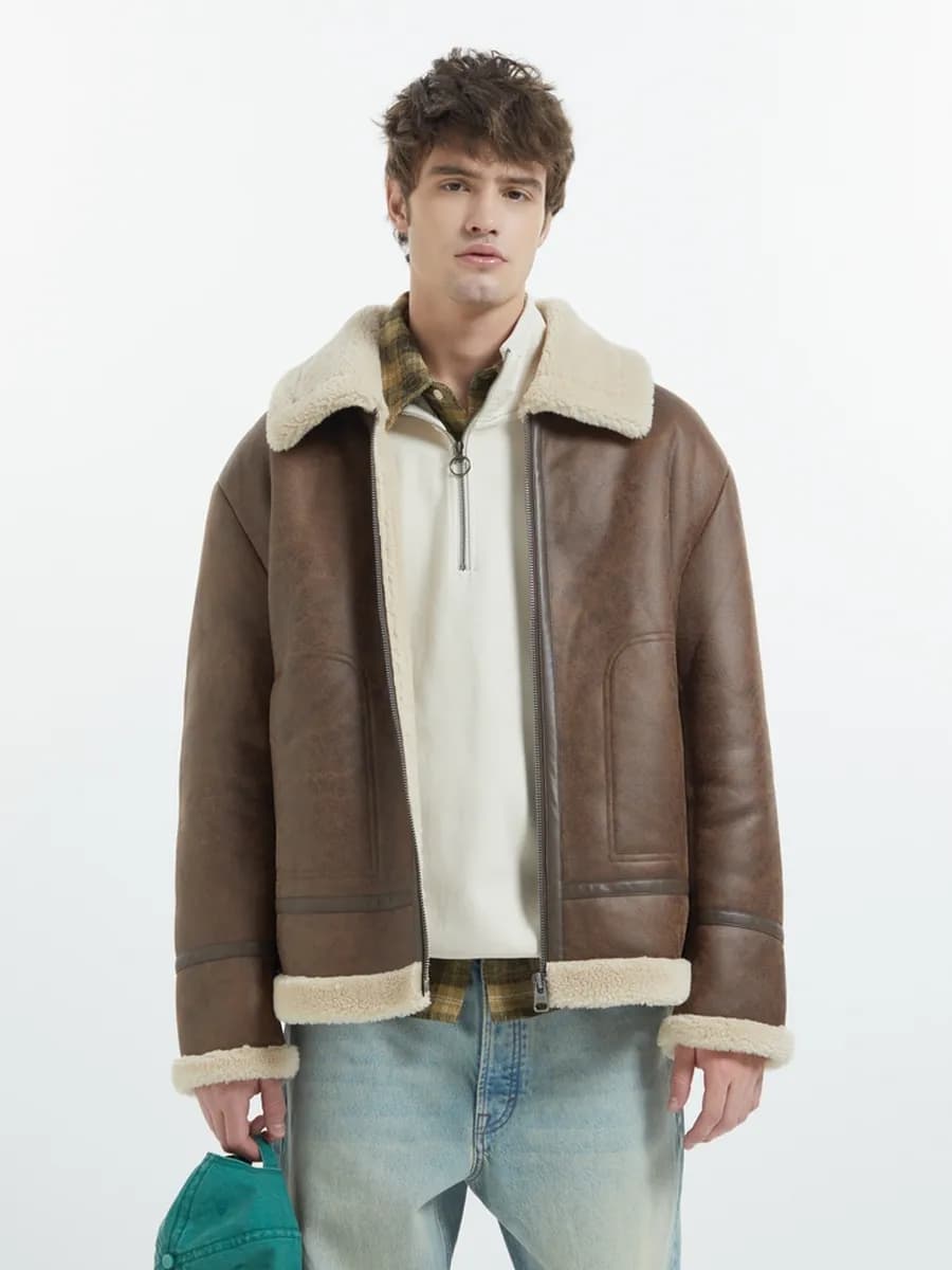 Куртка дубленка оверсайз - фото 1