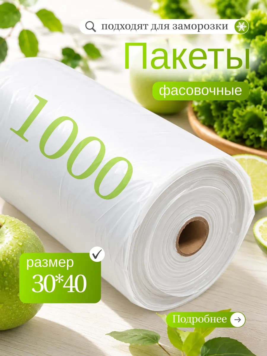Пакеты фасовочные в рулоне