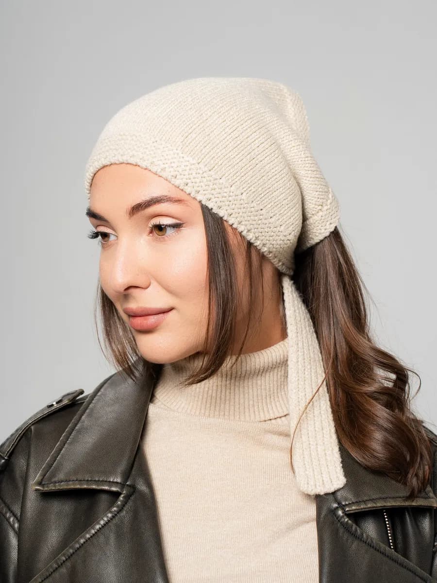 Платок на голову косынка вязаная палантин