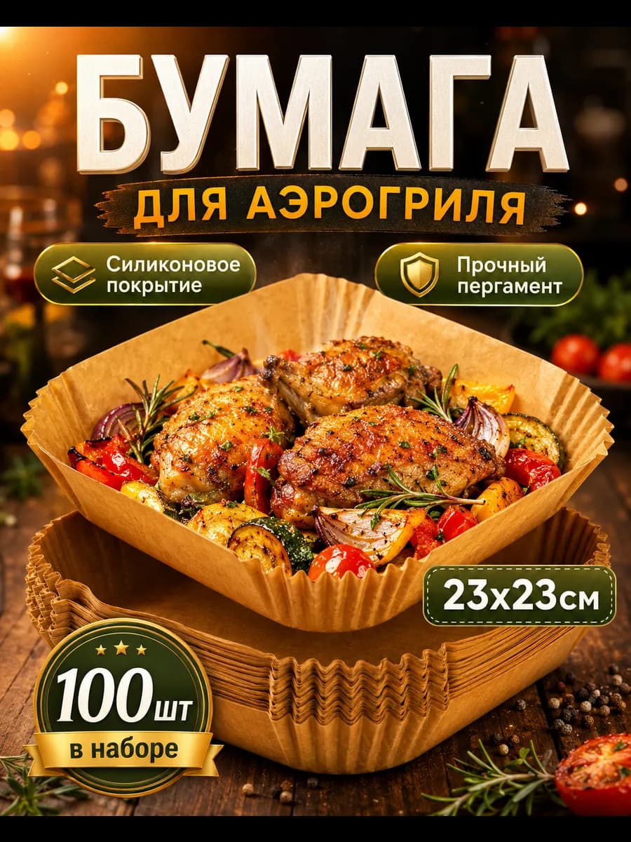 Пергаментная форма для аэрогриля 100 штук