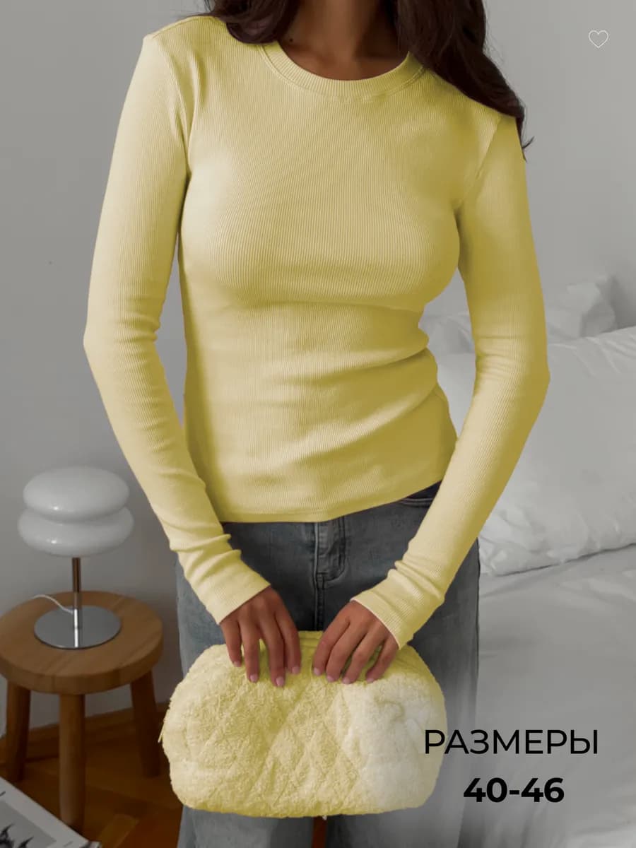 Лонгслив облегающий в рубчик skims