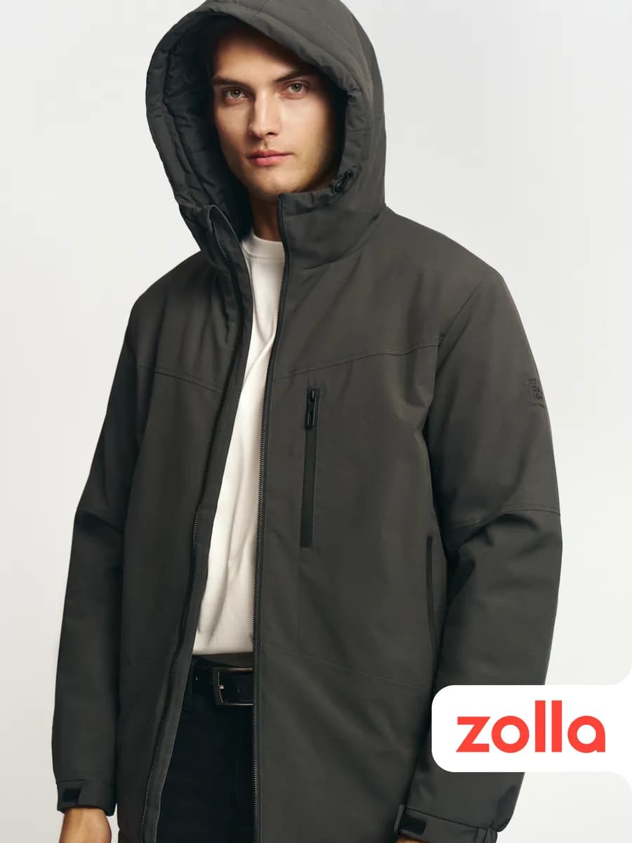 Тёплая мужская куртка с капюшоном