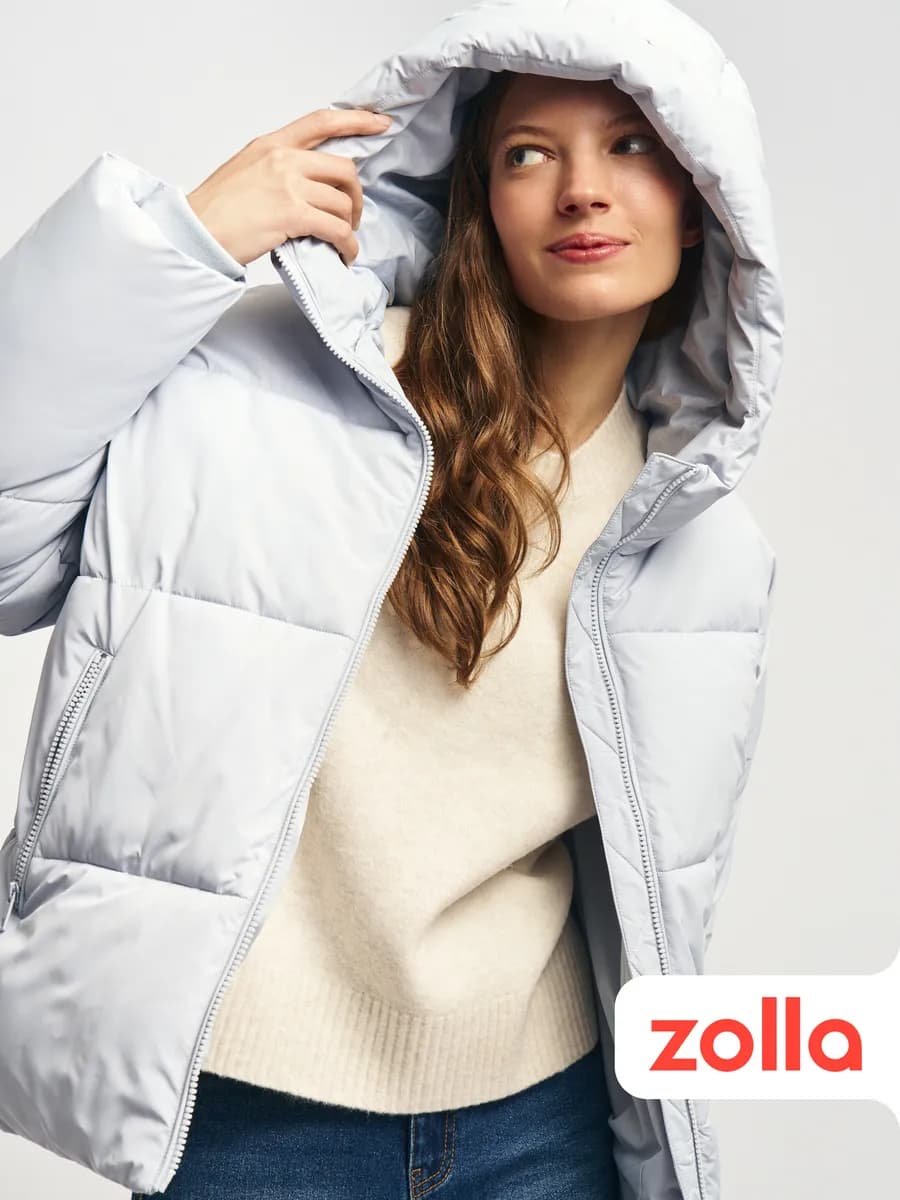 Тёплая стёганая женская куртка оверсайз