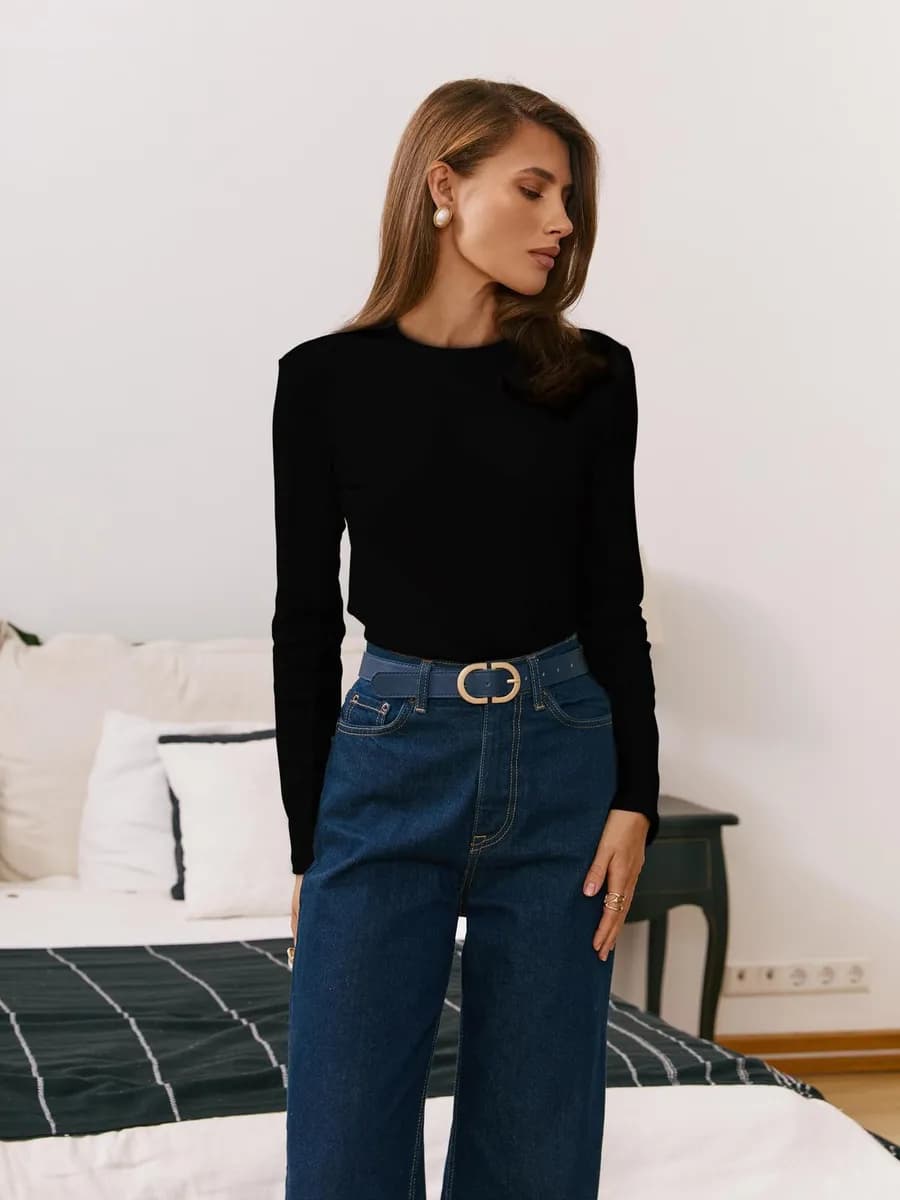 Лонгслив трикотажный с длинным рукавом