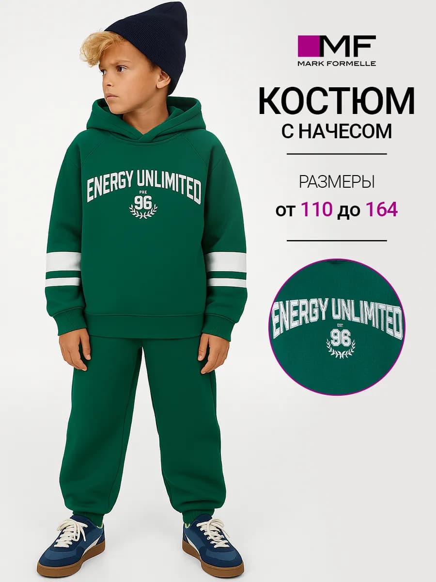 Костюм спортивный худи джоггеры с начесом