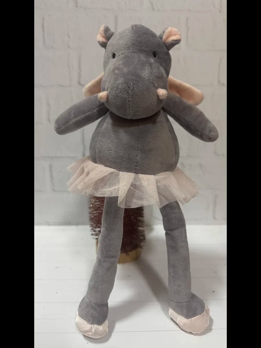 Мягкая Плюшевая игрушка ангел бегемотик