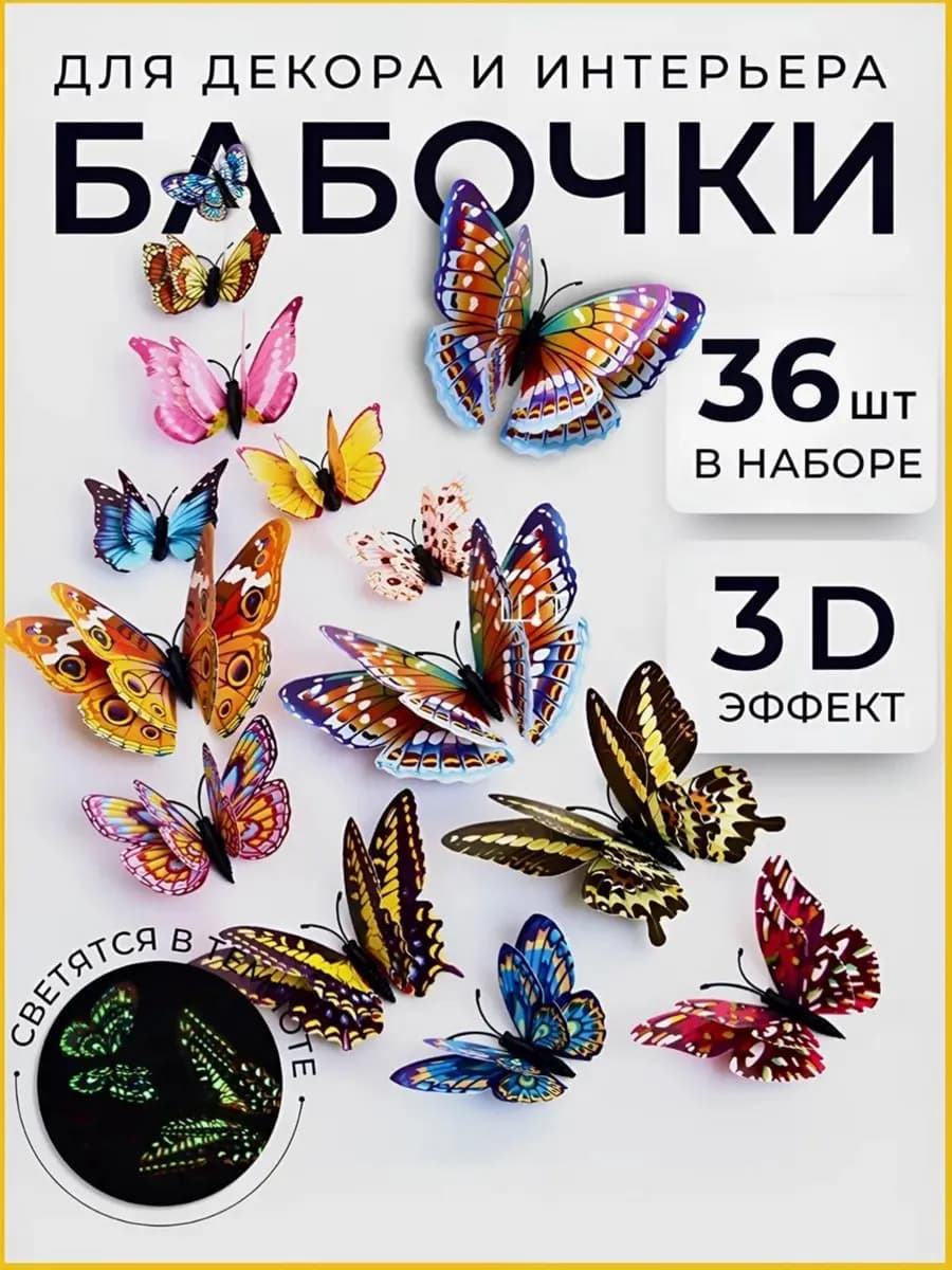 Наклейки для декора дома и комнаты на стену 3д