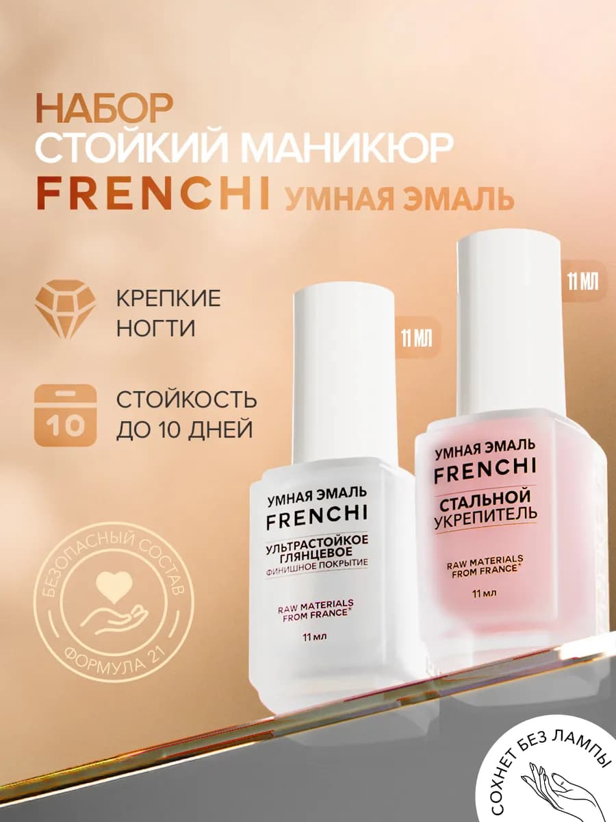 Набор лаков для ногтей "Стойкий маникюр" Умная Эмаль