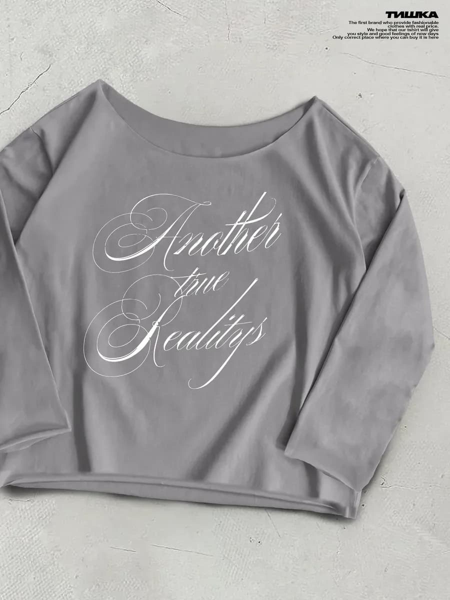 Оверсайз лонгслив с необработанными краями гранж