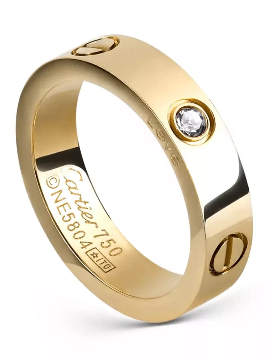 Кольцо Cartier LOVE с фианитами