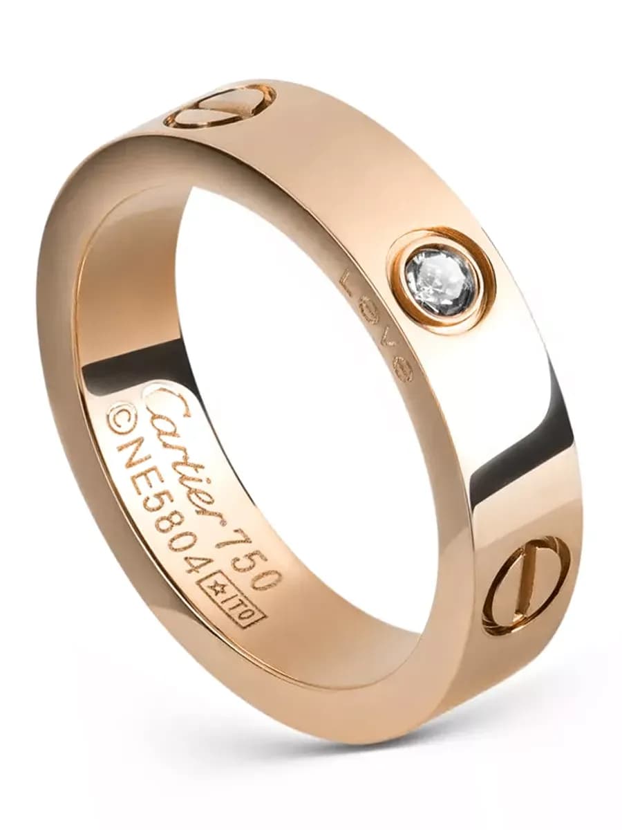 Кольцо Cartier LOVE с фианитами