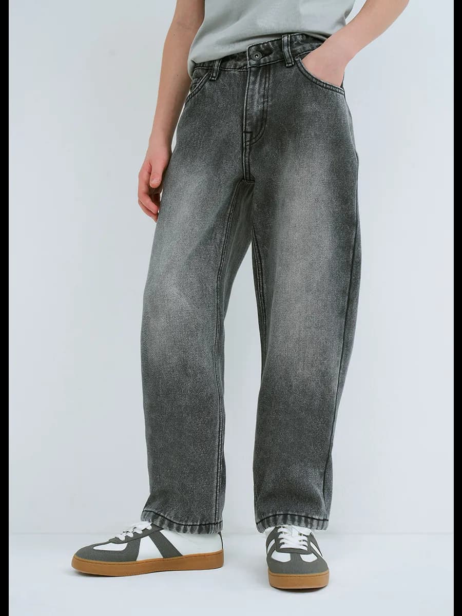 Прямые джинсы утепленные детские