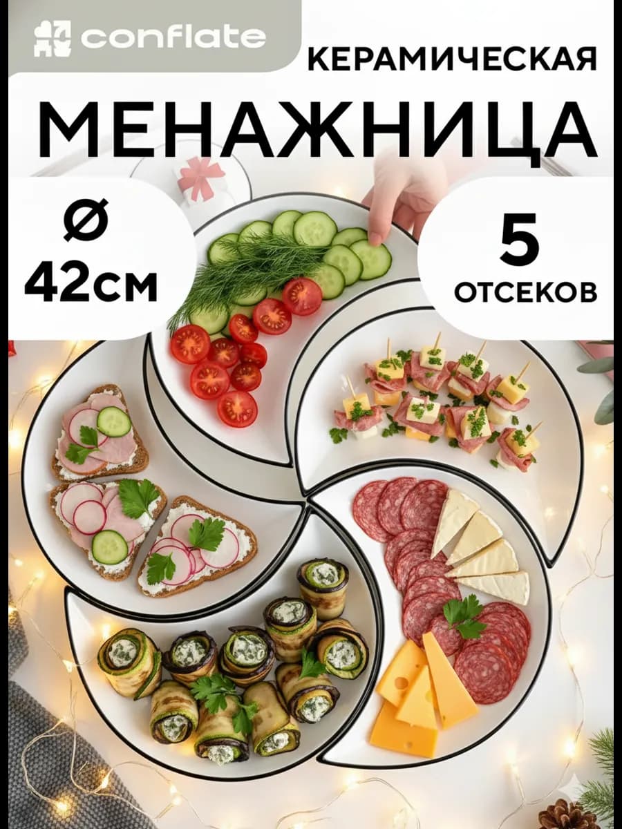 Менажница керамика фарфор