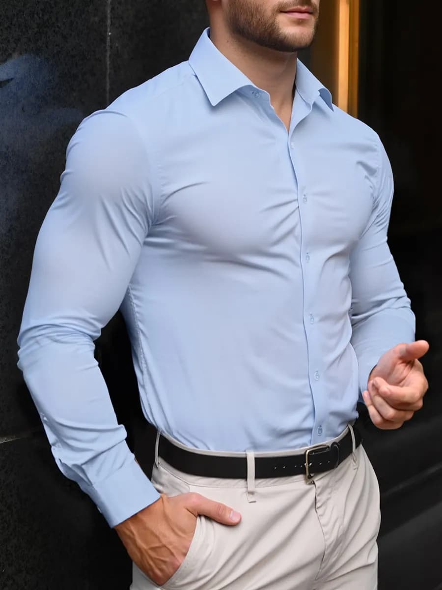 Рубашка классическая с длинным рукавом