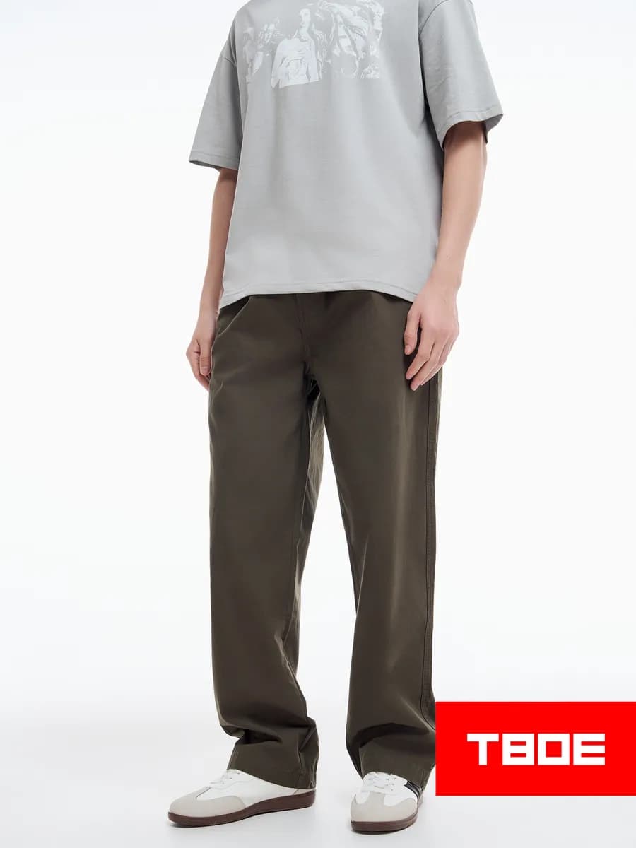 Брюки прямые классические на резинке