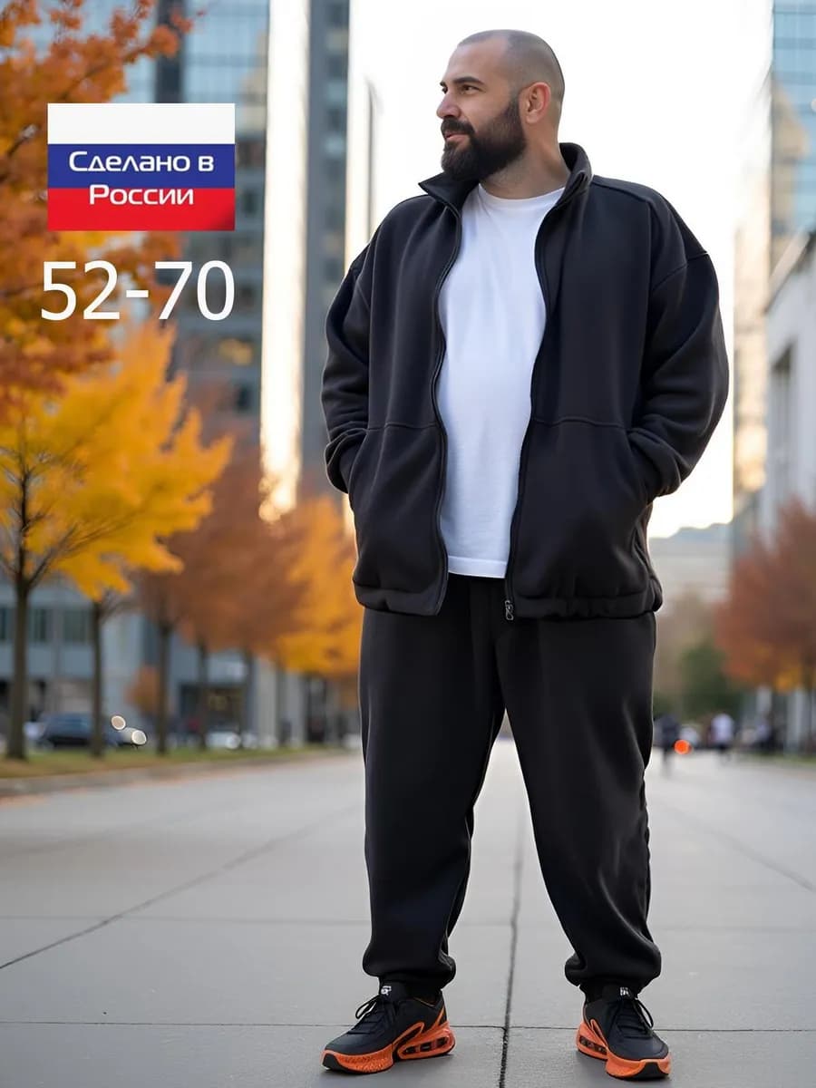 Флисовая толстовка больших размеров – Кофта на молнии