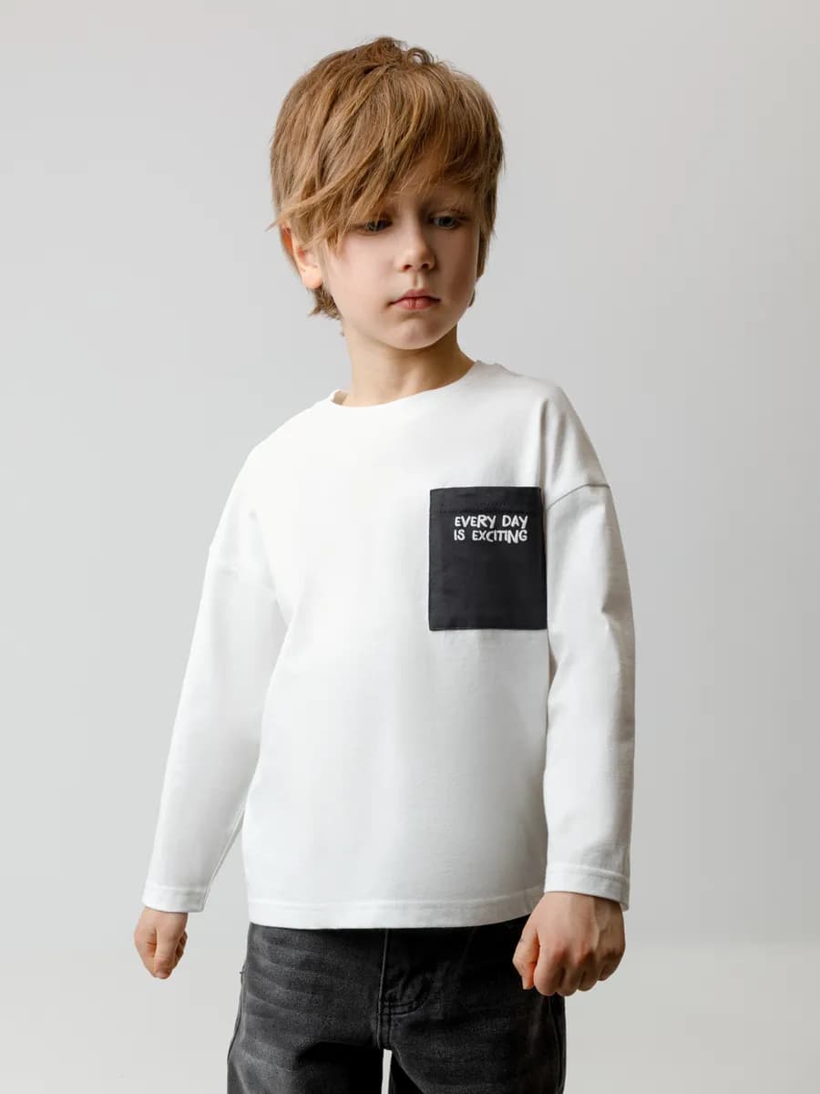 Лонгслив из натурального хлопка для мальчика