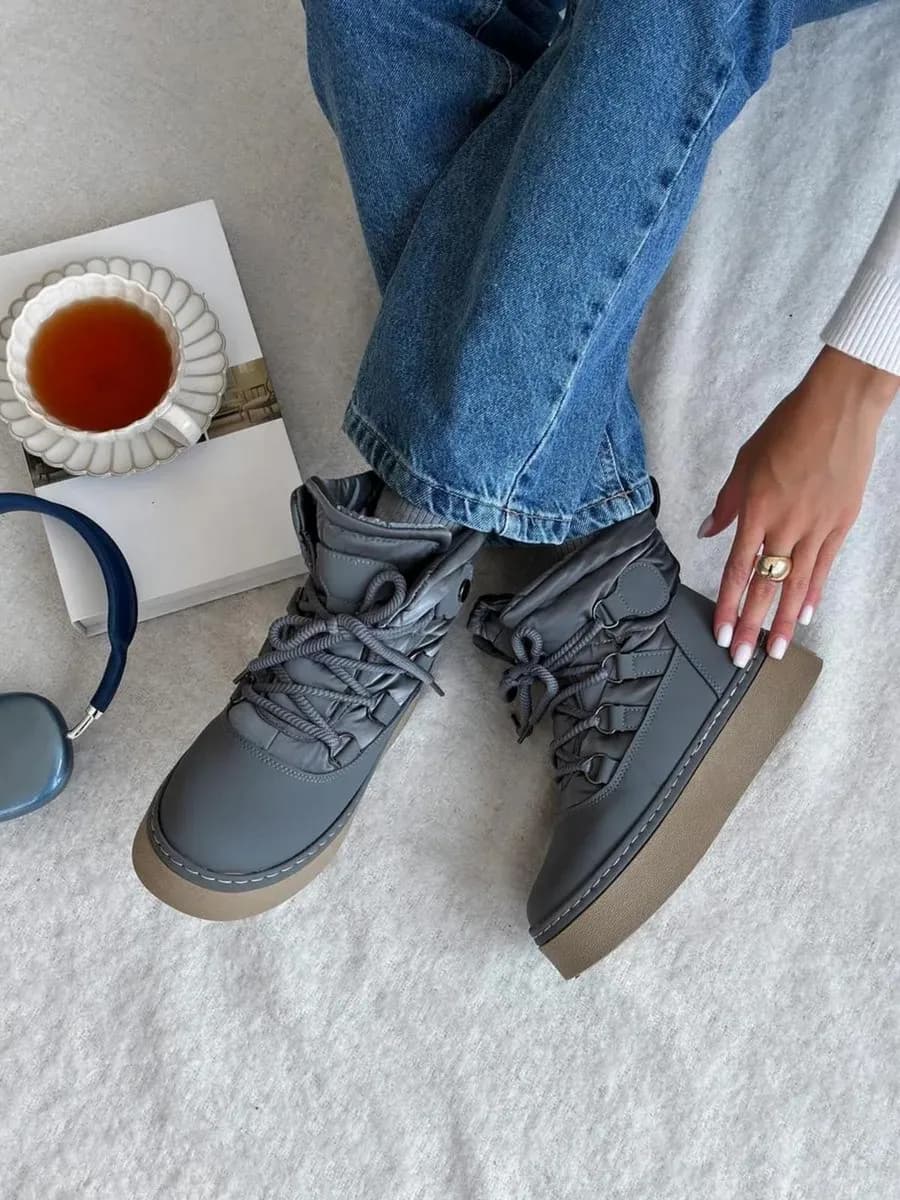 Дутики зимние на платформе