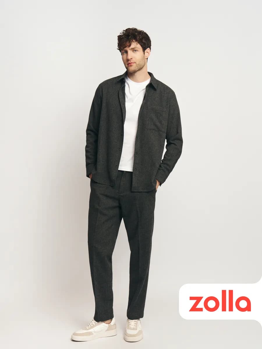 Мужские брюки с шерстью и стрелками