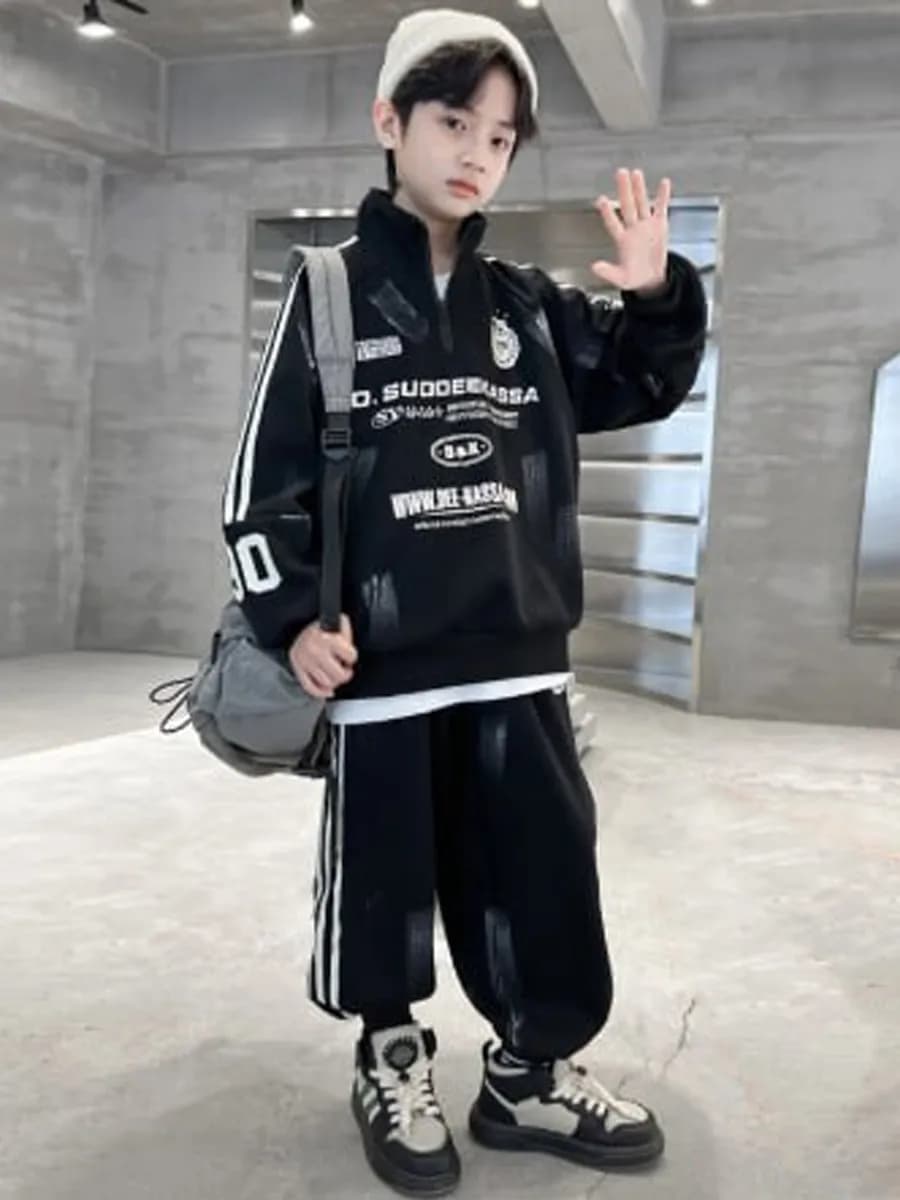 Спортивный детский костюм двойка утепленный