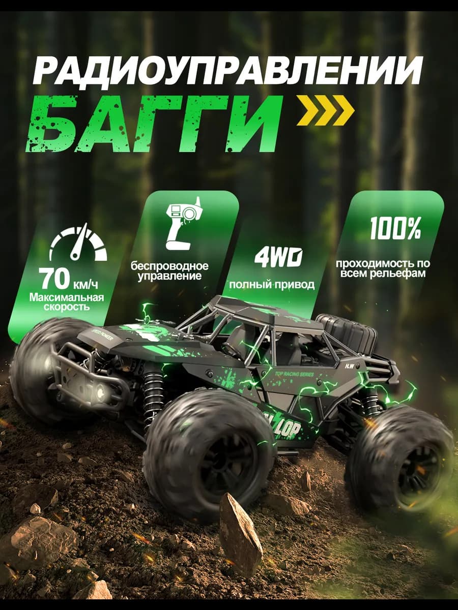 Машинка на радиоуправлении багги игрушка для мальчика