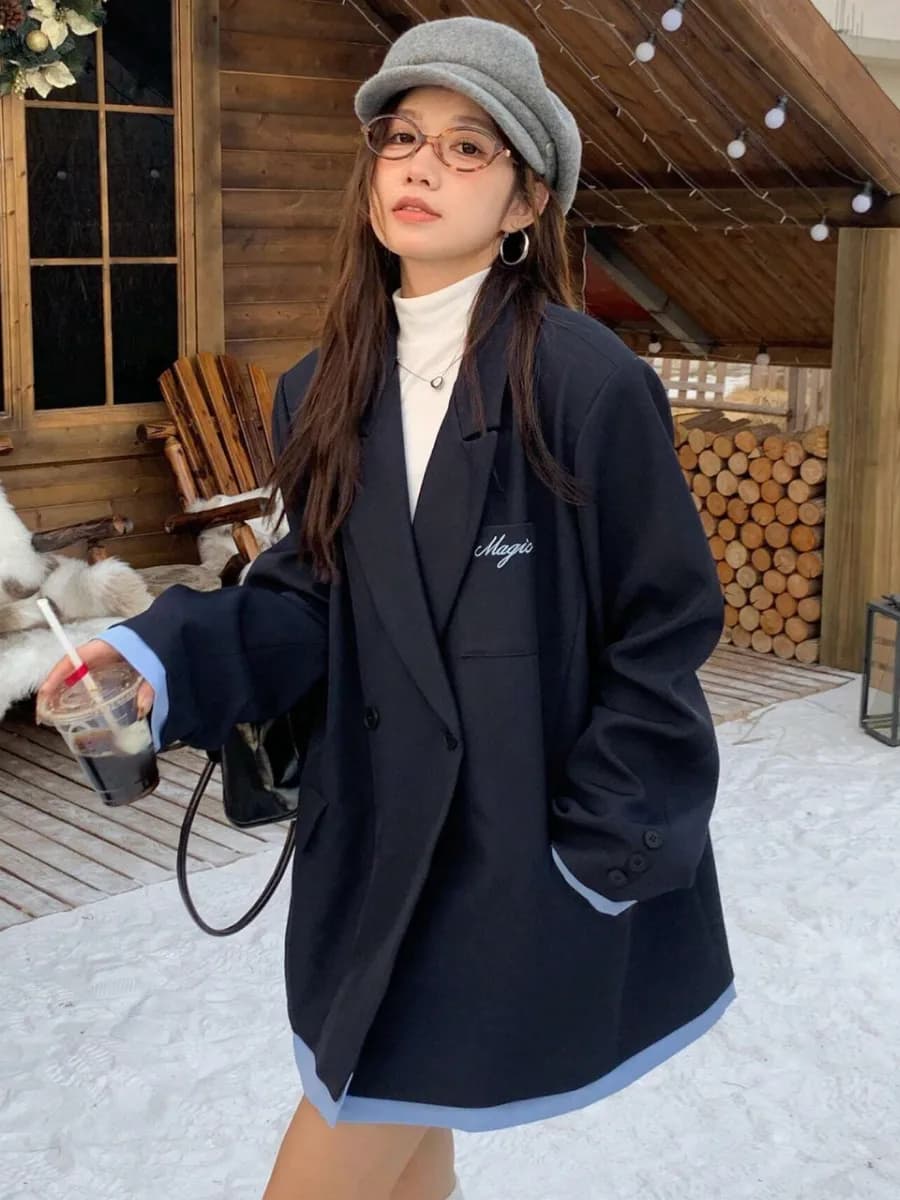 Пиджак оверсайз удлиненный