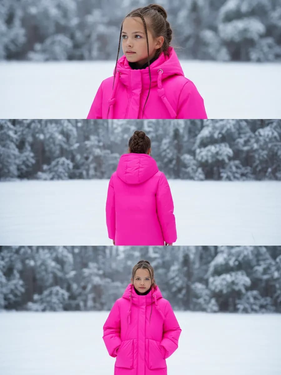 Куртка зимняя с капюшоном теплая подростковая