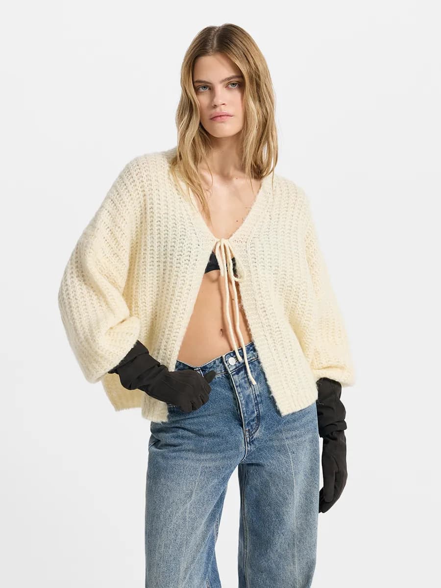 Кардиган с шерстью и мохером