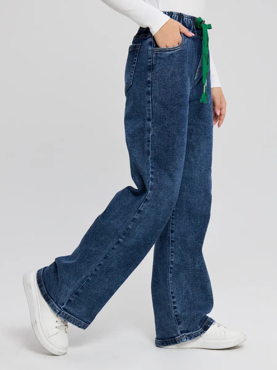 Джинсы палаццо прямые широкие