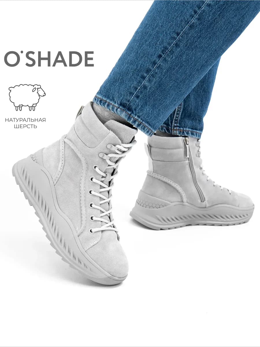 Ботинки женские зимние замшевые