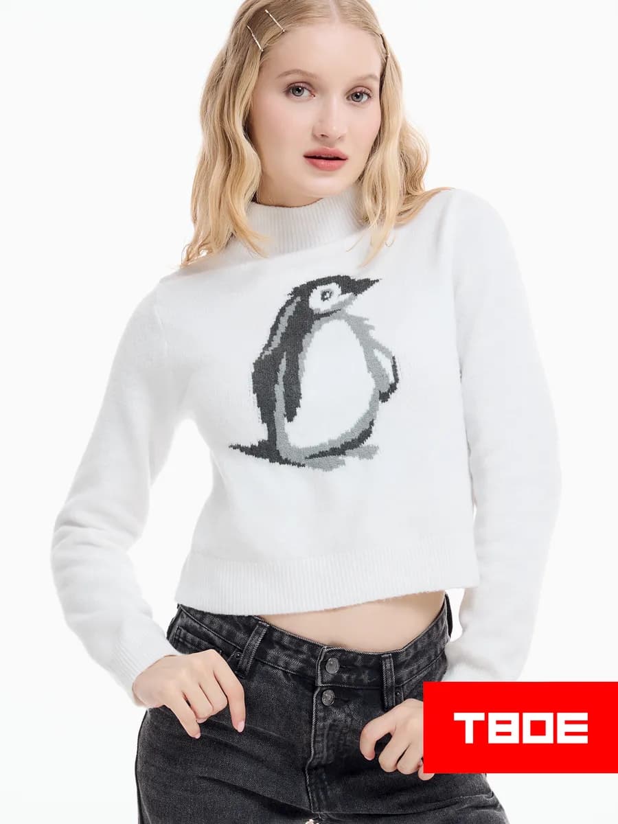 Джемпер трикотажный с принтом