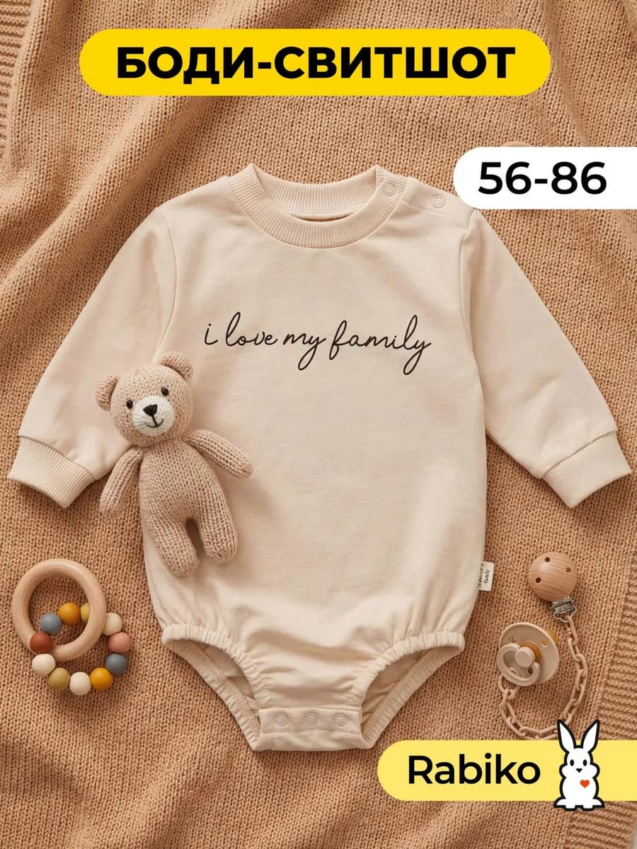 Боди для новорожденных оверсайз толстовка для малышей
