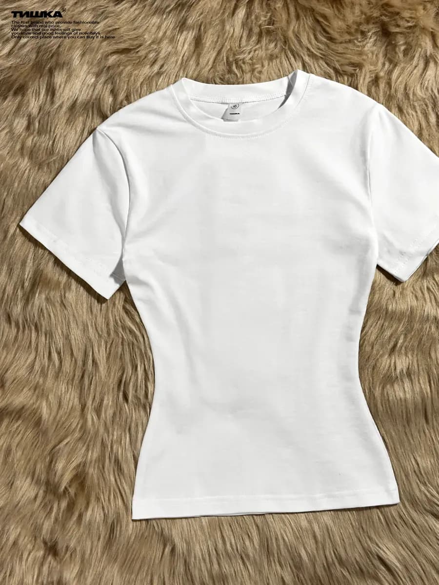 Обтягивающая базовая футболка скимс