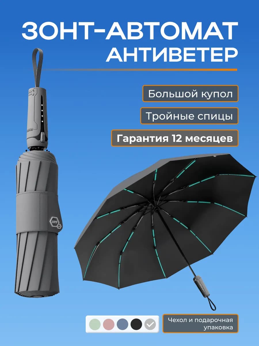Зонт автомат антиветер